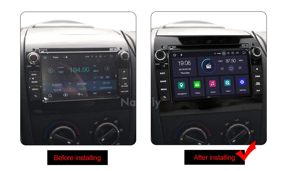 NaviFly Android 9,0 Восьмиядерный автомобильный DVD gps навигационный плеер для FIAT DUCATO автомобильный Радио стерео плеер с поддержкой Wi-Fi OBD DAB