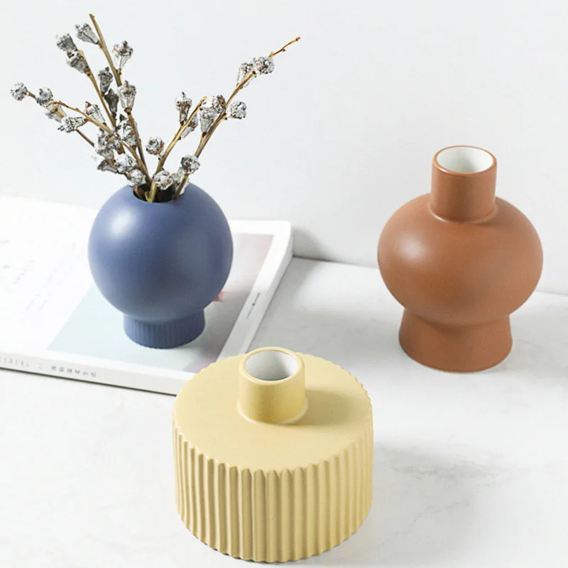 Morandi вазы керамическая Цветочная ваза-корзина настольные домашние декоративные