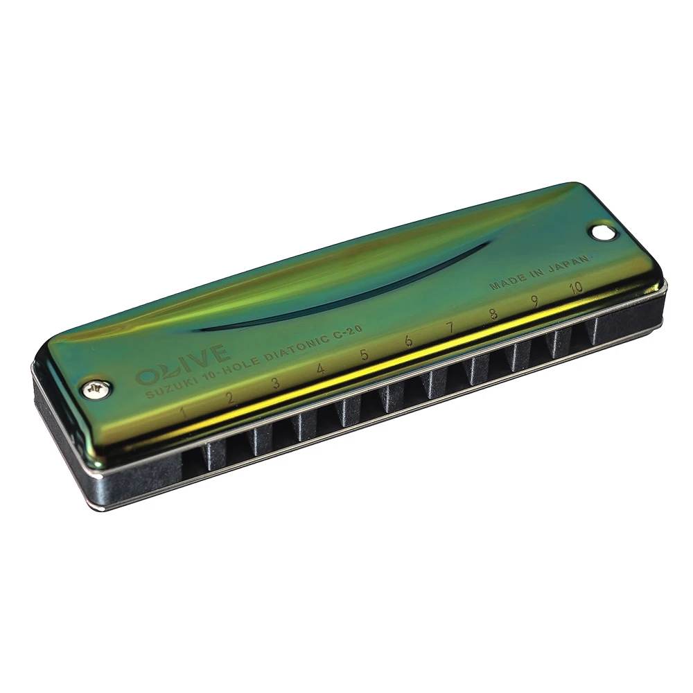 Diatônico para Armas Furos para Armas Verde e Armário Escolha a Sua Musical de 10 Suzuki Armário Instrumento Diatônico Chave Harp10