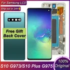 100% Оригинальный Amoled дисплей для Samsung Galaxy S10 G973 G973F G973FDS, ЖК сенсорный экран для Samsung S10 Plus G975 G975F, ремонт