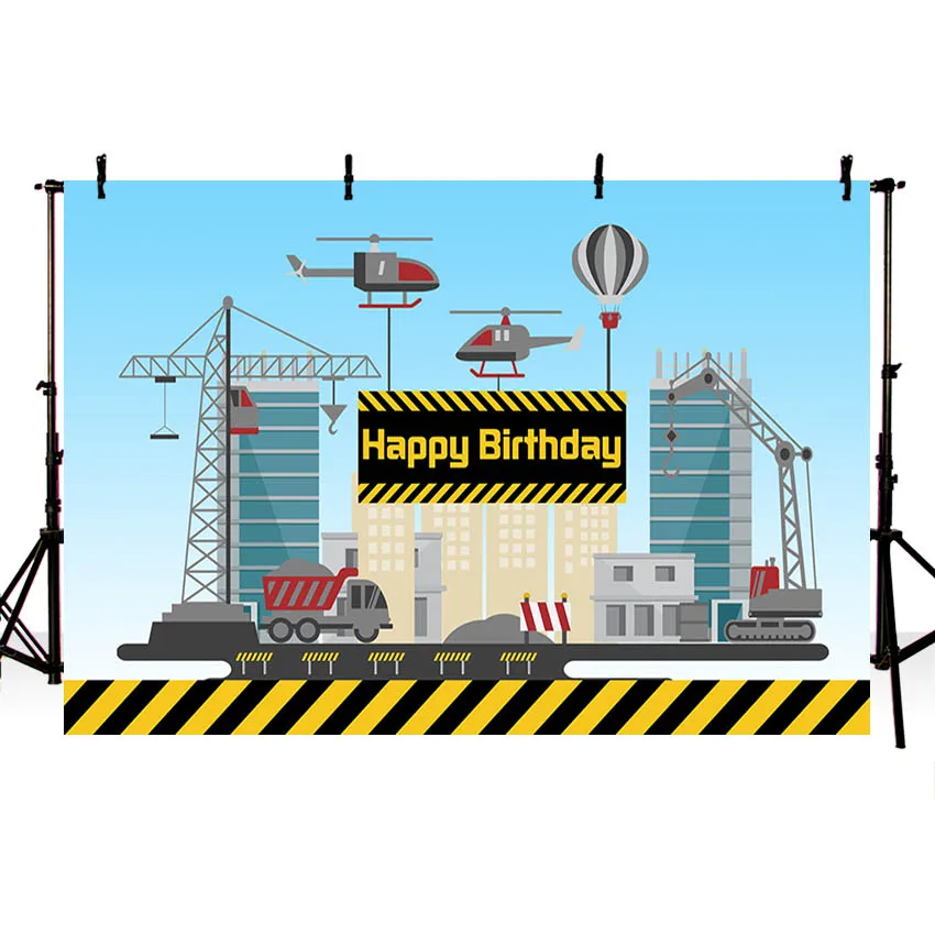Фоны для фотосъемки на строительной площадке Mehofond с изображением башни журавля