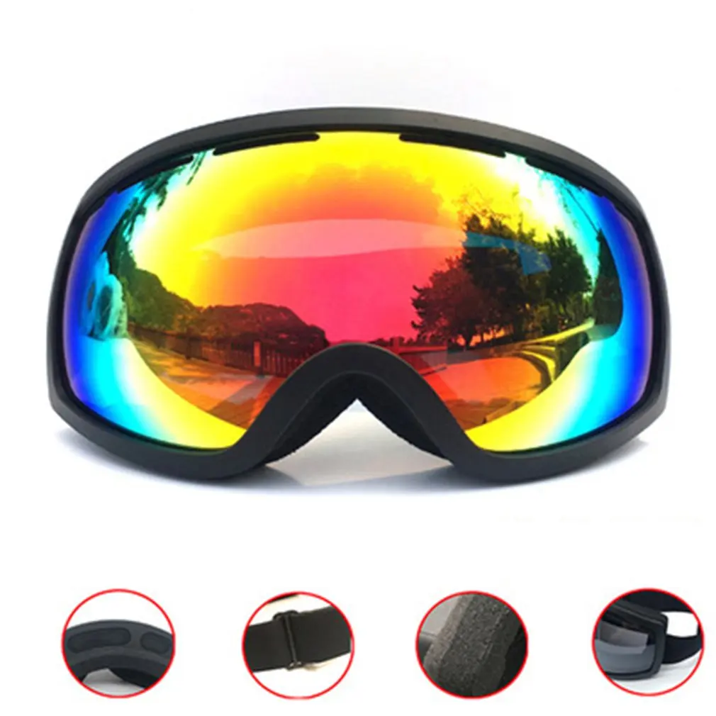 Ski Snowboard Snow Goggles For Men And Women Uv Protection With Double Anti-fog Lens Windproof | Спорт и развлечения