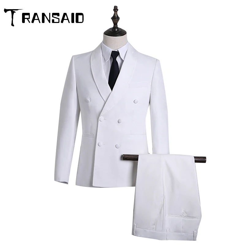 

Double Breasted Suit Latest Coat Pant Designs White Floral Tuxedo Burgundy Lapel Party Dress Groom Suit Men Suit For Wedding