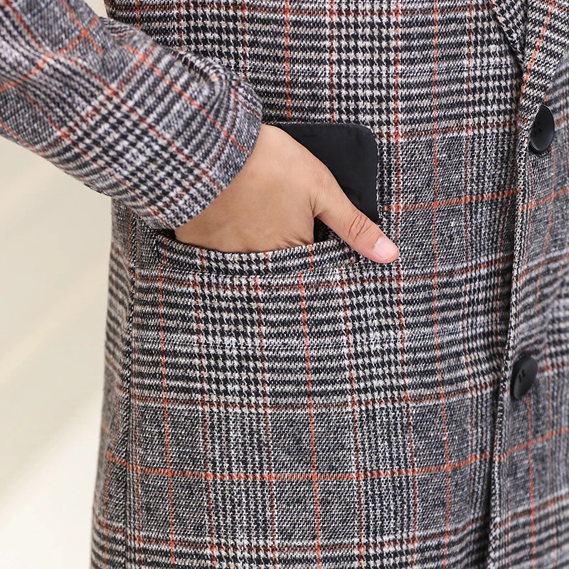 Новинка на весну и осень для женщин среднего возраста длинный Модный жакет в