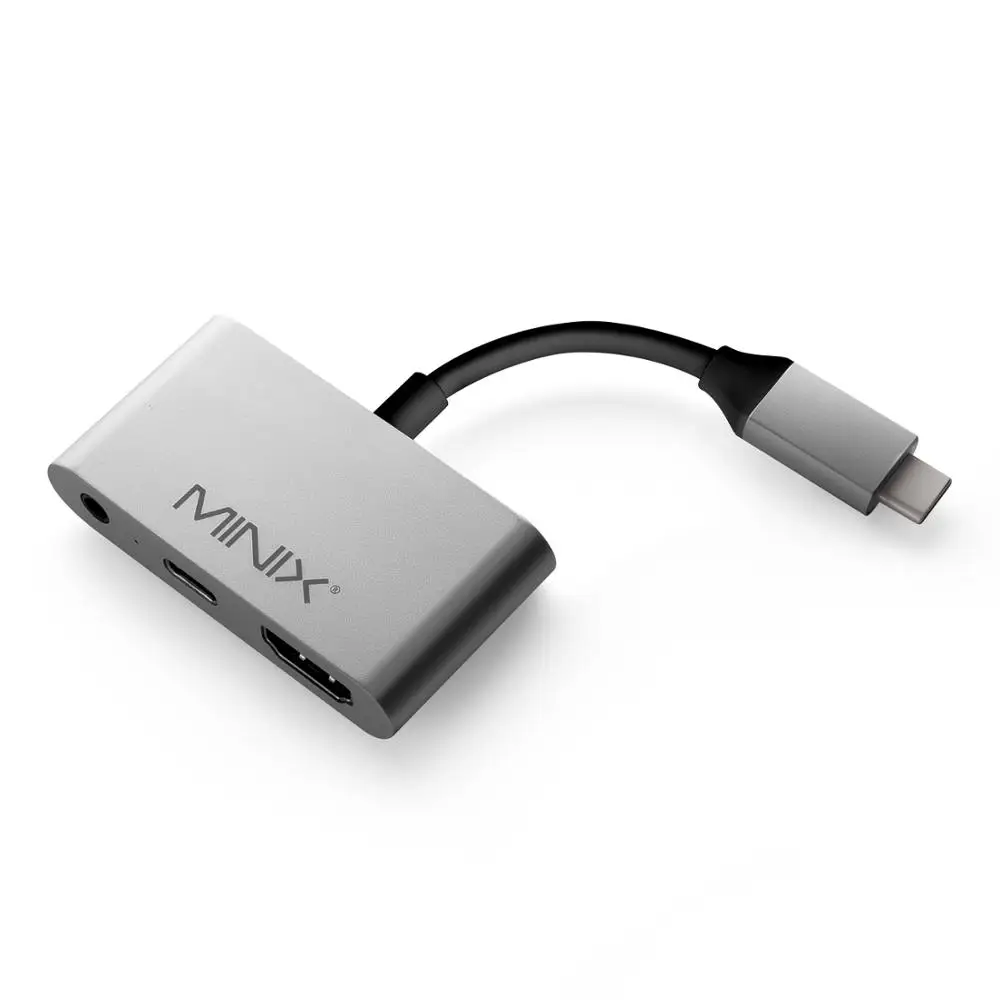 MINIX NEO C-HA Ultimate 3-в-1 медиа адаптер USB-C до 4K 60 Гц совместимому с HDMI 3 5 мм аудио разъем