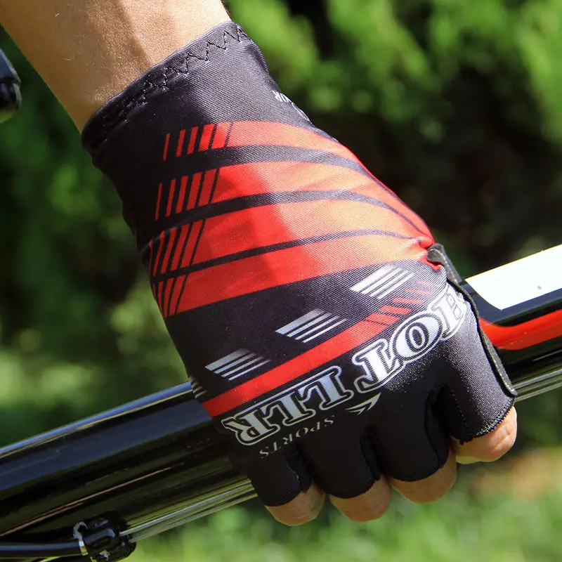 

Highway Mountain Bicycle Cycling Gloves Half Finger Bicycle Shock Absorption Non-Slip Sun Protection Short Finger Men's and