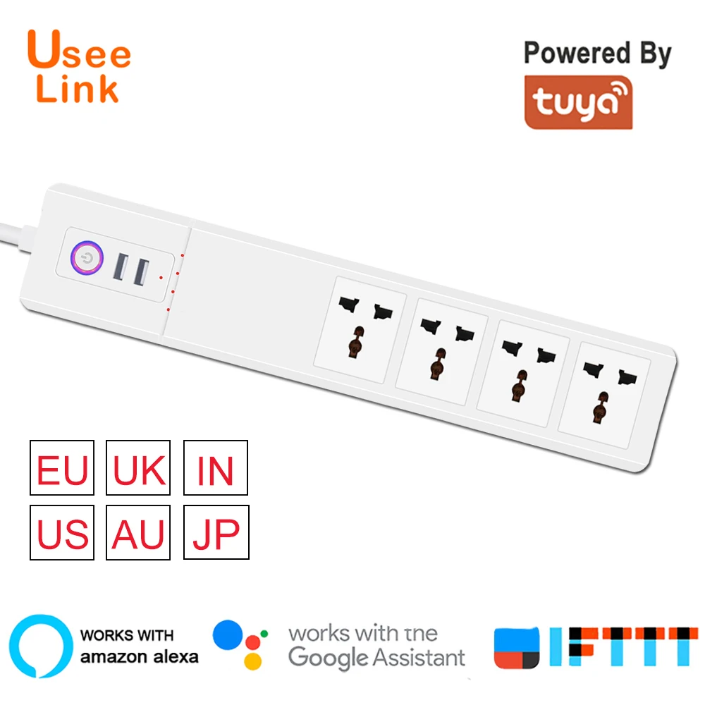 Умный удлинитель питания UseeLink с Wi Fi универсальные розетки USB разъемами