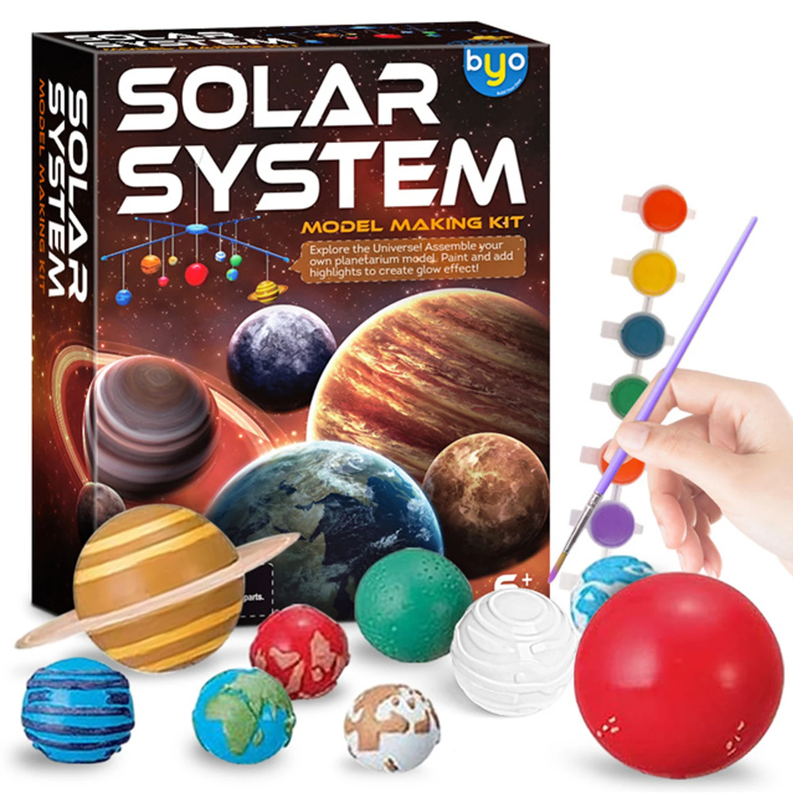

DIY Painting & Making Kit Solar System Science Astronomy Learning With Balls And Brush Educational Gift for Kids Girls & Boys