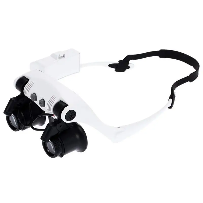 ELEG-10x 15x 20x 25x Sunglasses of Increase with 2 Lights LED Magnifying glass Watchmaker Jeweler magnifying glass of Repair