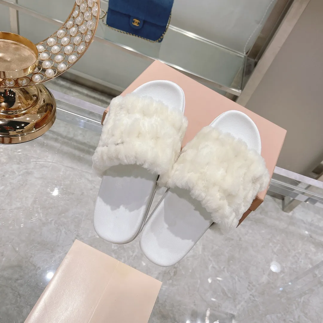 

2021 Winter Women Furry Slippers Soft Plush Faux Fur Floor Shoes Indoor Ladies Warm Home Slippers Open Toe Fluffy House Slides