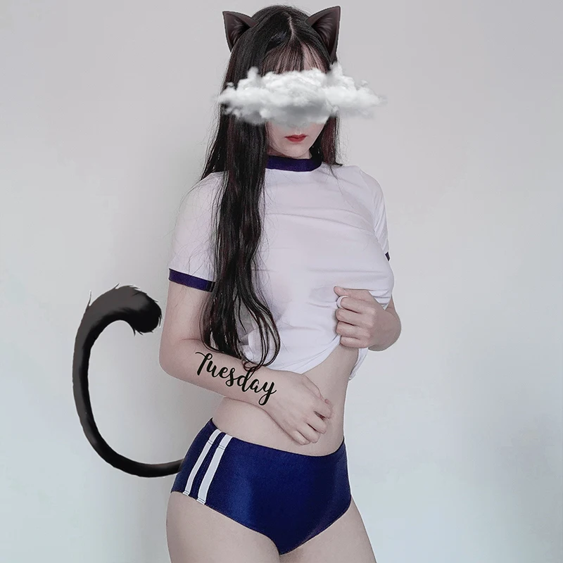 Kawaii сексуальная школьная форма для ролевых игр Аниме Косплей нижнее белье топ