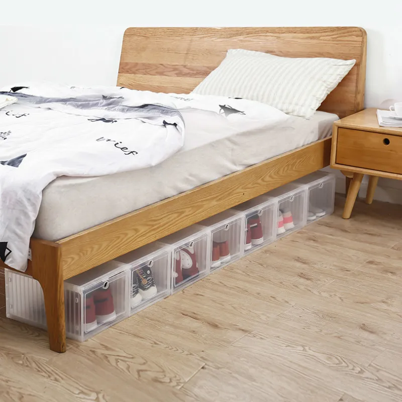 Большой ящик для хранения типа баскетбольная коробка обуви Штабелируемая