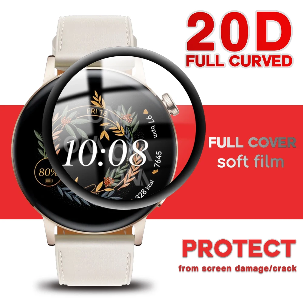 20D Защитная пленка для Huawei Watch GT 3 GT3 2 42 мм 46 Pro Смарт-часы мягкая защита экрана
