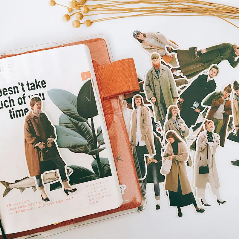 17 шт. модель Женская одежда наклейки ремесла и для скрапбукинга книга