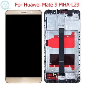 original mate 9 lcd for huawei mate 9 display with frame lcd touch screen 5 9 mate9 mha l09 mha l29 lcd screen glass panel free global shipping