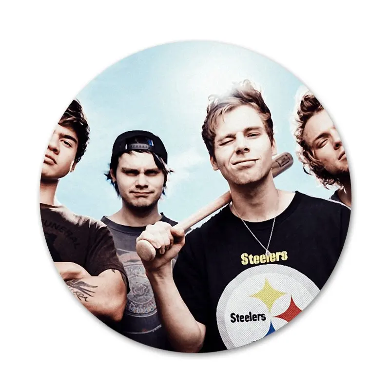 

5 seconds of summer 5sos Icons Pins Badge Decoration Brooches Metal Badges For Backpack Decoration 58mm