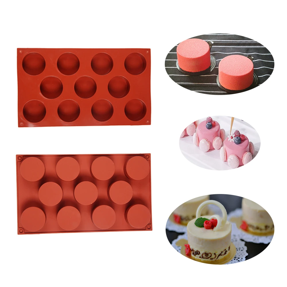 Новинка 11 ячеек цилиндр силиконовая форма для торта печенье 3D мыло ручная работа