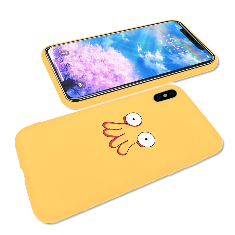 Yellow carton phone case For iphone 11 Pro X XS Max XR 6 6S 7 8 Plus Soft Silicone TPU Back Cover Animal |