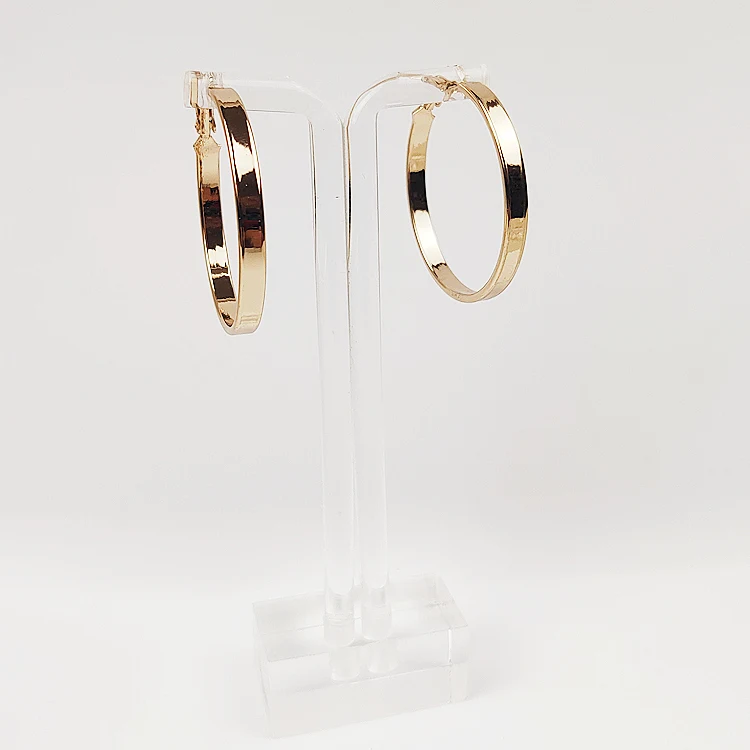 Круглые серьги-обруч на плоской подошве Очаровательная Ретро популярный