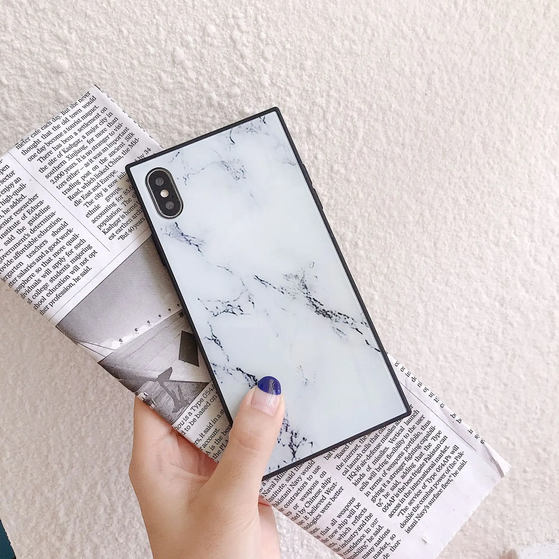 Suef чехол с мраморной текстурой для iPhone 6s Роскошный гранитный камень квадратный