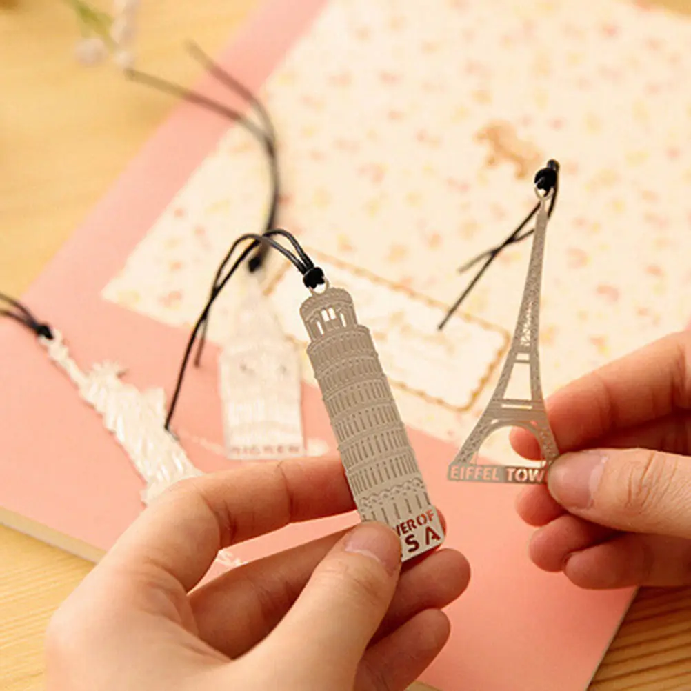 1 шт. Металлическая Статуя Эйфелевой башни свободы книжные маркеры для