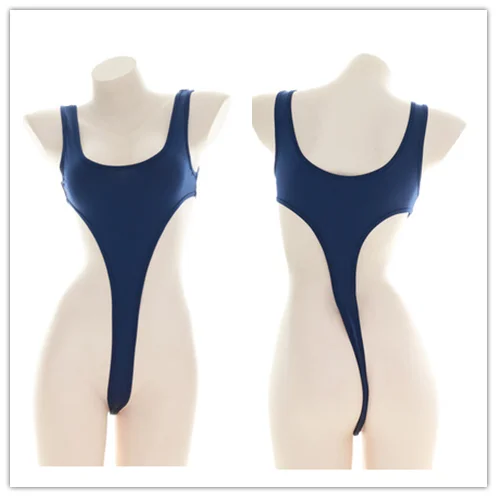 Женский купальник Sukumizu без рукавов с высоким вырезом Цельный Японский Школьный