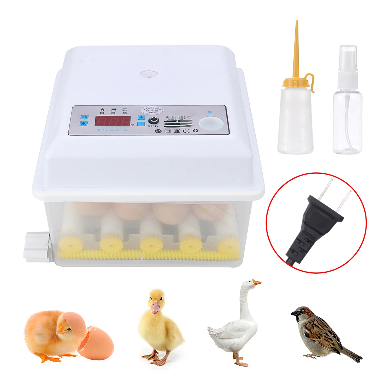 

Automatic Household Intelligent Incubator Chicken Incubator Small Egg Incubator Chicken Hatcher Home Zoo Animal Feeding Center