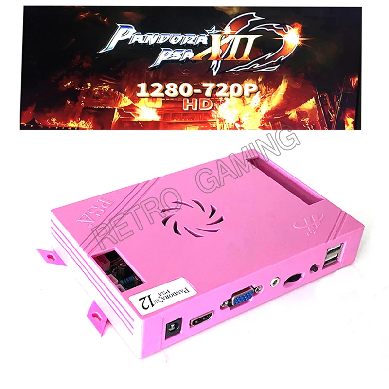 

pandora box 12 XII 3188 in 1 aracde game board home version with 53 3d games support 4 players HDMI & VGA USB output