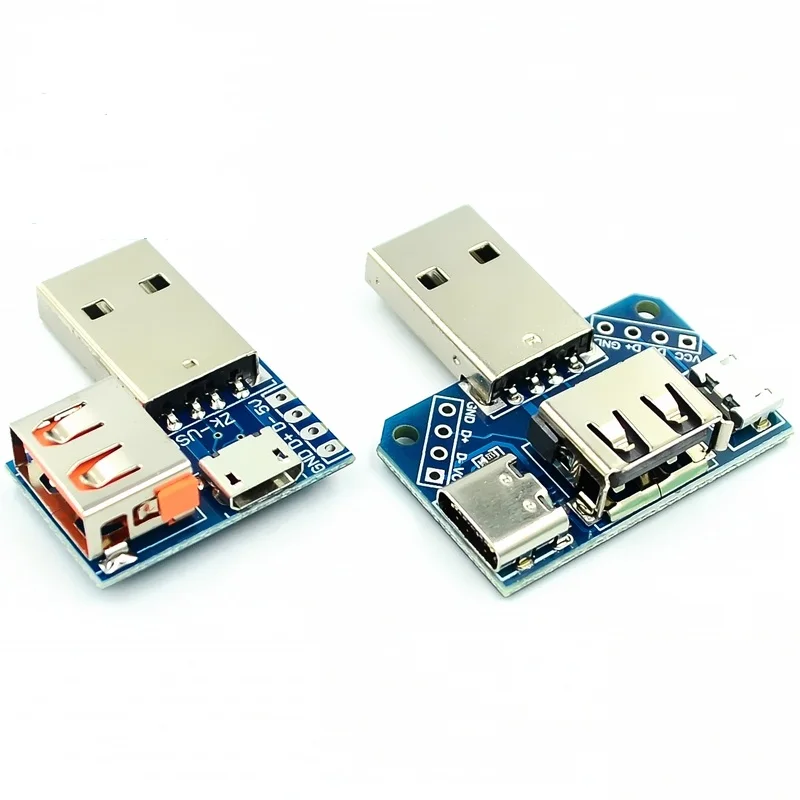 

Плата адаптера USB штекер-гнездо к разъему Micro USB 4P 2,54 мм прямая штепсельная вилка USB3