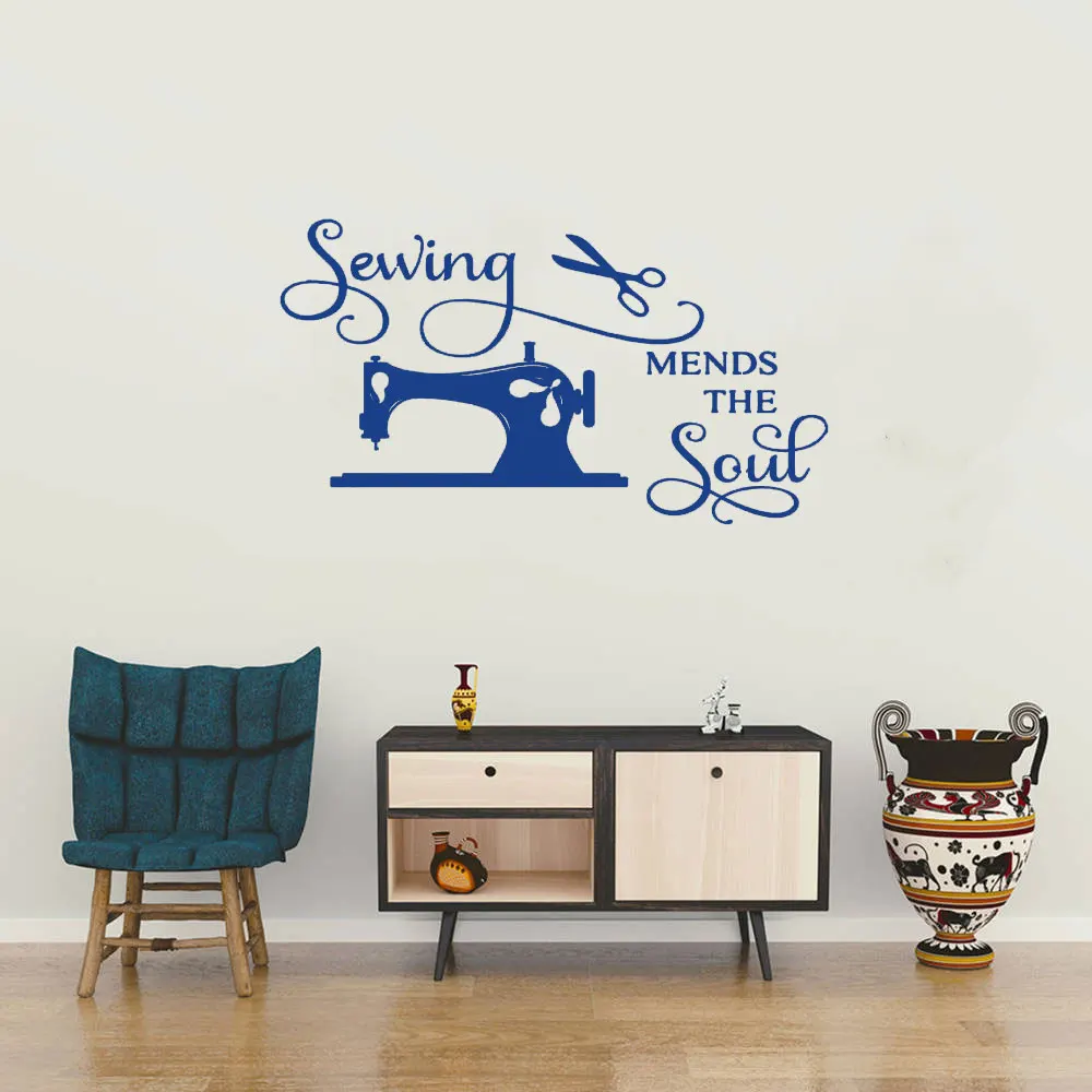 Шитье меняет душу шитье узор комнатные декоративные настенные наклейки