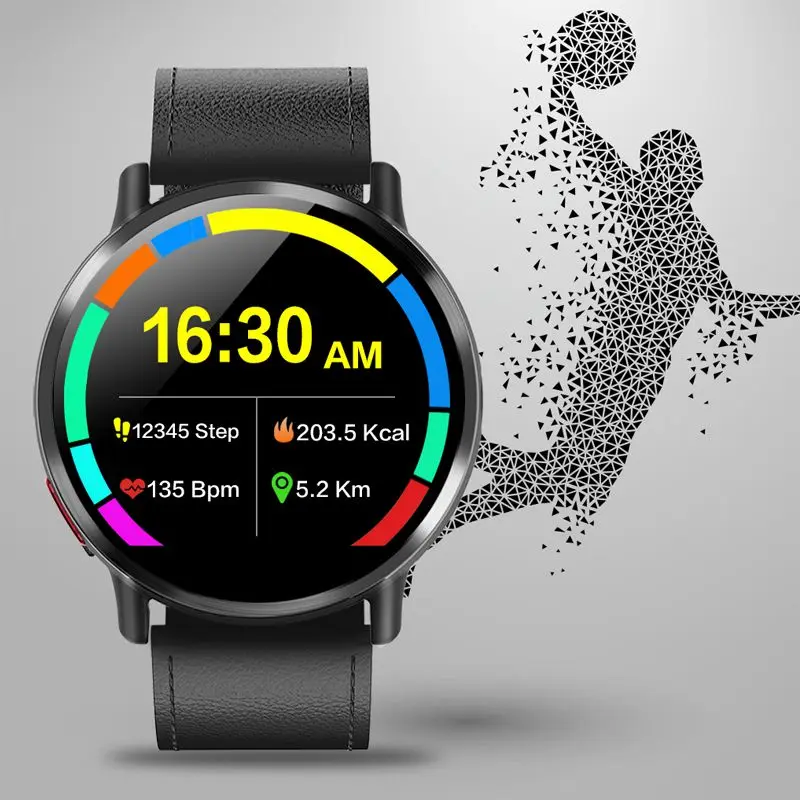 

Smartphone Watch Smart Bracelet Body Temperature Smart Watch With Sim Card Slot Battery Charger Round Smart Sport Watch