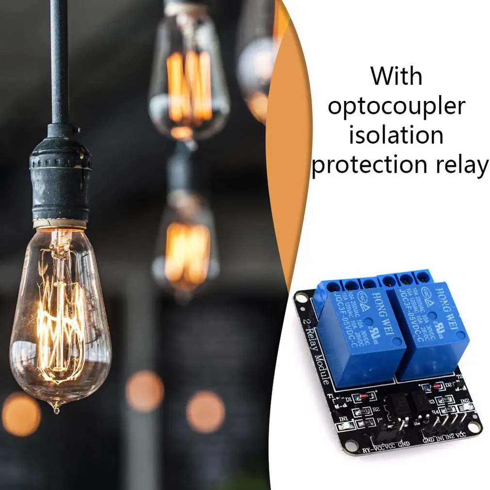 2-полосная триггерный релейный модуль 5v с изоляция оптопары для защиты реле