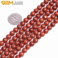 natural red jaspers round stone loose beads for jewelry making strand 15inch bracelet necklace diy gift
