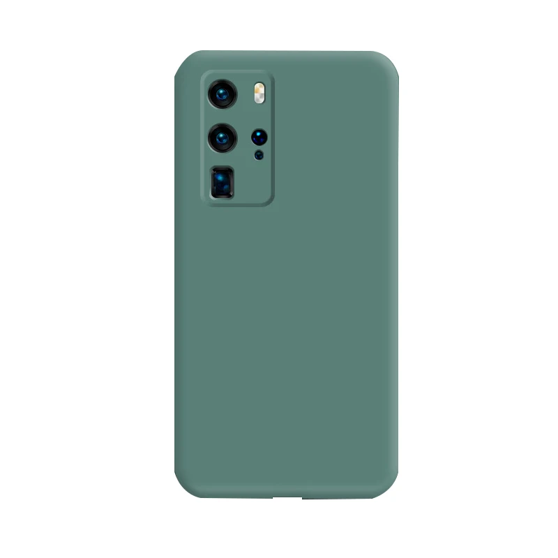 

Solid color liquid tpu silicone shockproof and scratch resistant mobile phone case for Huawei P40 pro mobile phone case