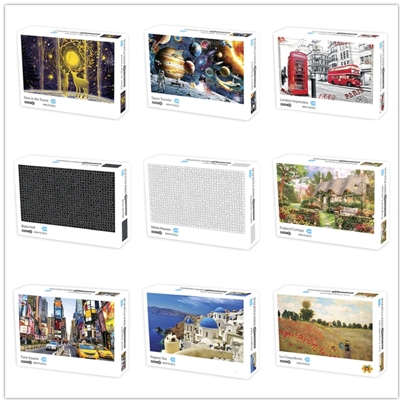 1000 штук Мини головоломка для взрослых и детей простой вызов игрушки пейзаж