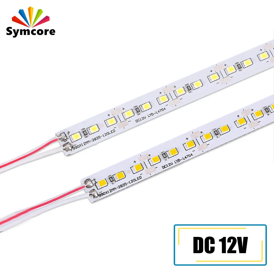 

10 шт. светодиодный жесткий бар светильник алюминиевая жесткая полоска теплый натуральный белый свет, 50 см DC12V SMD 2835 Светодиодный Жесткий Газ...