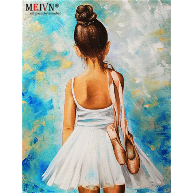 Meivn рамка Diy масляная краска ing по номерам балетная задняя акриловая комплект