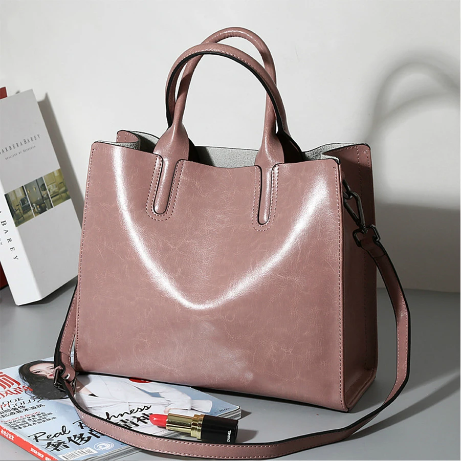 Кожаная сумка на плечо HANSOMFY женские винтажные сумки роскошная женская