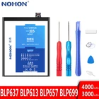 NOHON батарея для Oneplus 3 5 5T 6 7 Pro Оригинальная батарея для One Plus 7Pro 1 + BLP613 BLP637 BLP657 BLP699 Замена батареи высокой емкости аккумулятор