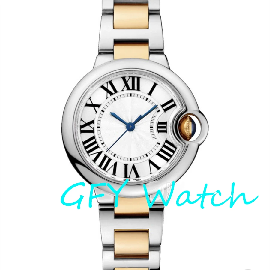 Женские автоматические механические часы серии W69007 SS 1:1 с белым циферблатом