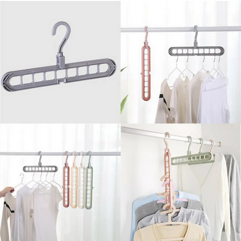 Новинка 9 крючков экономия пространства чудо металл Волшебная вешалка