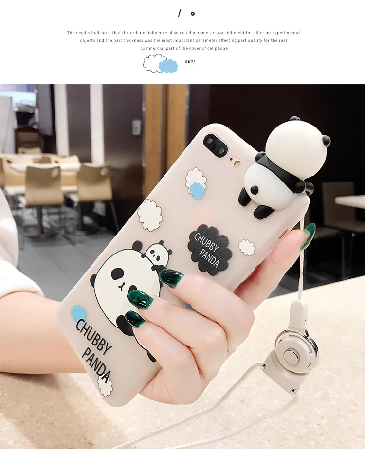 Забавный мультяшный чехол для телефона с пандой для iphone X XS чехол для MAX XR для iphone 7 6s 8 plus милый чехол кукла подставка поддержка мягкий чехол s Capa
