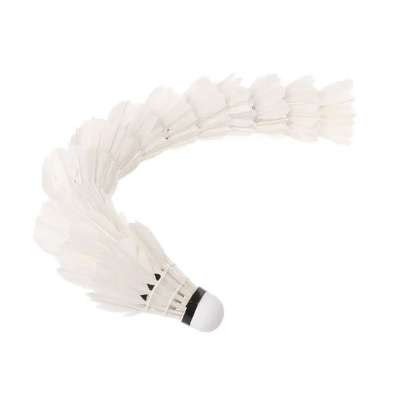 

12X Training Sports White Goose Feather Shuttlecocks Birdies Badminton Ball Game XXUF