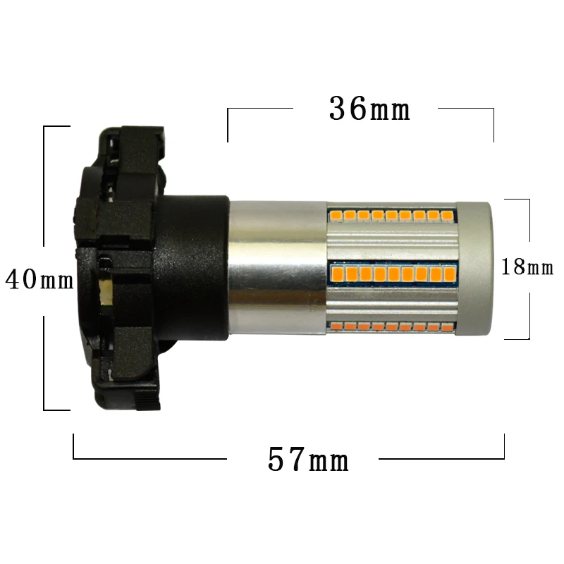 PY24W 2 шт Canbus Нет Hyper Flash Янтарный Желтый PH24WY PY24W светодиодный лампы - Испускаемый цвет: PY24W
