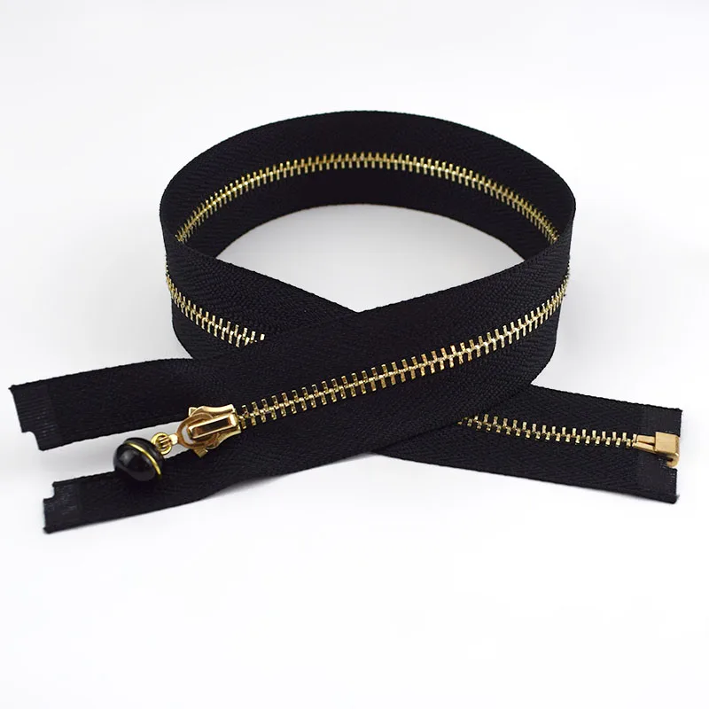 Black-black 50 см 3# жемчужный слайдер съемник украшения металлические застежки-молнии для шитья одежды молния DIY ремесло аксессуары для шитья ZA044 золотые молнии - Цвет: Black-black