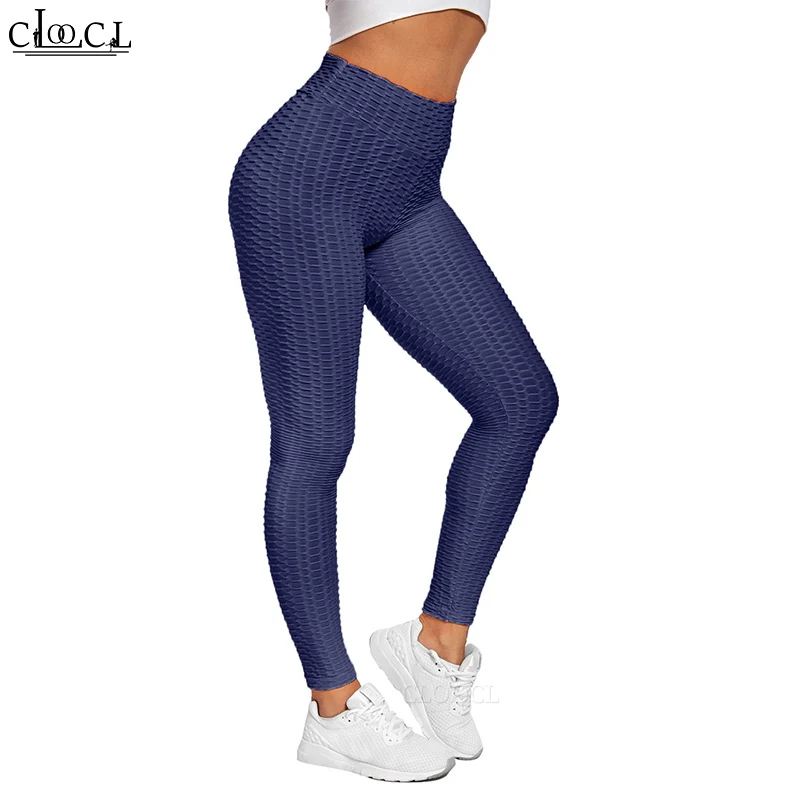 

CLOOCL Yoga Pants Fitness Sports Leggings Jacquard Sports Leggings PUSH UP Female Running Trousers High Waist Yoga Tight Pants