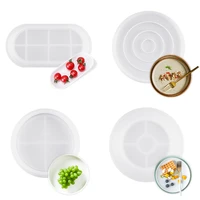 simple round plate silicone mold table fruit tray decoration round dish flat tray abrasive tool diy glue molds drop shipping