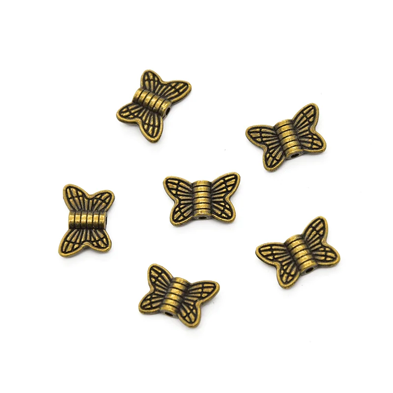 

14Pcs Hot Sell Alloy Metal Butterfly Spacer Beads Charms Fit DIY Handmade Finding Jewelry Accessories Hole Dia 1.5mm