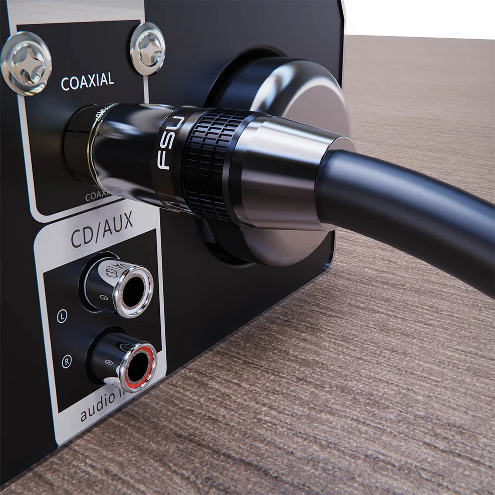 Цифровой аудио RCA кабель премиум класса стерео к коаксиальный SPDIF штекер динамик