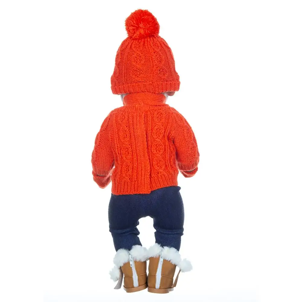 1 комплект свитер шапка шарф и перчатки подходит для кукол 17 дюймов 43 см костюм